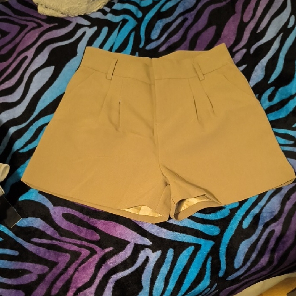 NWT WeiRe.Miao | Elegant High Waist Tan Women's Shorts